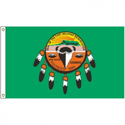 NAT-5X8-ASSINIBOINE 5' x 8' Assiniboine & Gros Ventre Tribe Flag With Heading And Grommets-0