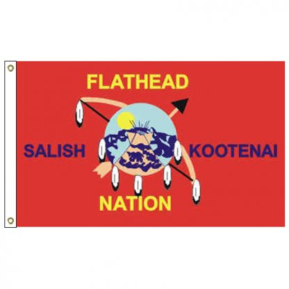 NAT-3x5-FLATHEAD 3' x 5' Flathead Nation Tribe Flag With Heading And Grommets-0