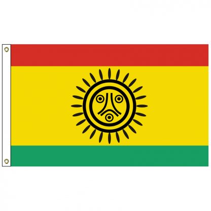 NAT-3X5-JATIBONICU 3' x 5' Jatibonicu Taino Tribe Flag With Heading And Grommets-0