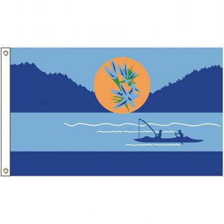 NAT-5x8-KALISPEL 5' x 8' Kalispel Tribe Flag With Heading And Grommets-0