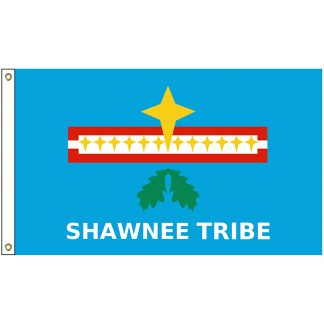 NAT-5x8-SHAWNEE 5' x 8' Loyal Shawnee Tribe Flag With Heading And Grommets-0