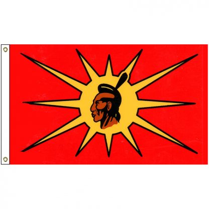 NAT-3x5-MOHAWK 3' x 5' Mohawk Tribe Flag With Heading And Grommets-0