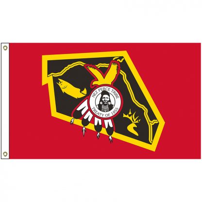 NAT-5x8-NEZPERCE 5' x 8' Nez Perce Tribe Flag With Heading And Grommets-0