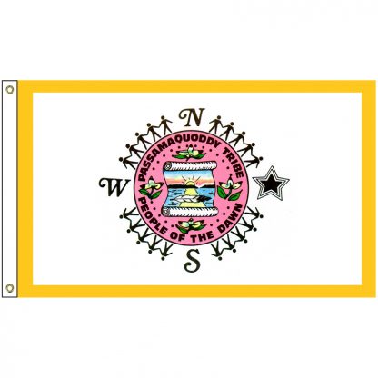 NAT-5x8-PASSAMA 5' x 8' Passamaquoddy Tribe Flag With Heading And Grommets-0
