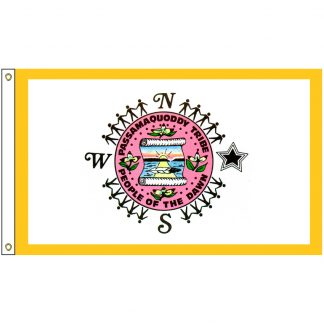 NAT-4x6-PASSAMA 4' x 6' Passamaquoddy Tribe Flag With Heading And Grommets-0