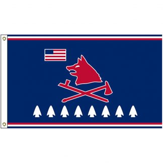 NAT-5x8-PAWNEE 5' x 8' Pawnee Tribe Flag With Heading And Grommets-0