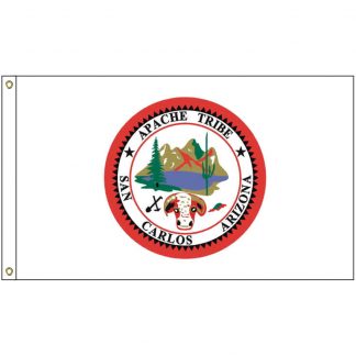 NAT-5x8-SANCARLOS 5' x 8' San Carlos ApacheTribe Flag With Heading And Grommets-0