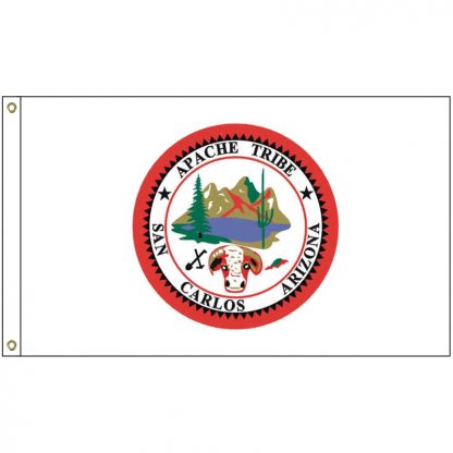 NAT-5x8-SANCARLOS 5' x 8' San Carlos ApacheTribe Flag With Heading And Grommets-0