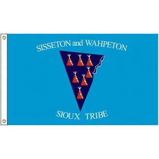 NAT-5x8-SISSETON 5' x 8' Sisseton & Wahpeton Tribe Flag With Heading And Grommets-0