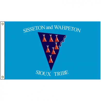 NAT-2x3-SISSETON 2' x 3' Sisseton & Wahpeton Tribe Flag With Heading And Grommets-0