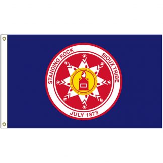 NAT-5x8-SRS 5' x 8' Standing Rock Sioux Tribe Flag With Heading And Grommets-0