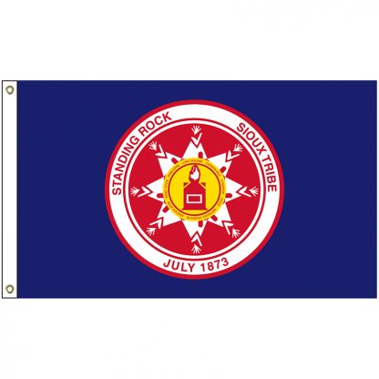 NAT-4x6-SRS 4' x 6' Standing Rock Sioux Tribe Flag With Heading And Grommets-0