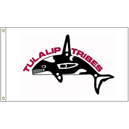 NAT-5x8-TULALIP 5' x 8' Tulalip Tribes Flag With Heading And Grommets-0