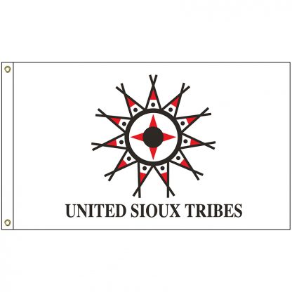 NAT-5x8-UST 5' x 8' United Sioux Tribes Flag With Heading And Grommets-0