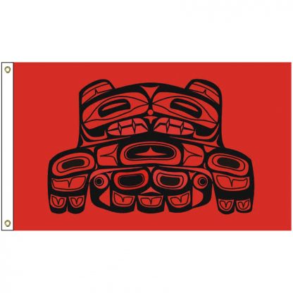 NAT-5x8-SKAGIT 5' x 8' Upper Skagit Tribe Flag With Heading And Grommets-0