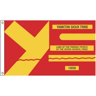 NAT-2x3-YANKTON 2' x 3' Yankton Sioux Nation Tribe Flag With Heading And Grommets-0