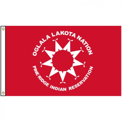 NAT-4x6-OSN 4' x 6' Oglala Sioux Nation Tribe Flag With Heading And Grommets-0
