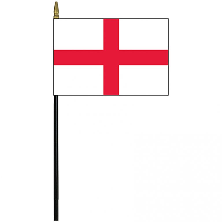 HF-110 England – Cross of St. George 4” x 6” Staff Mounted Flag ...