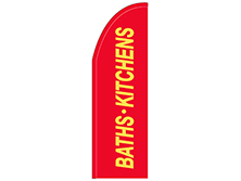 Baths & Kitchens Half Drop Feather Flag