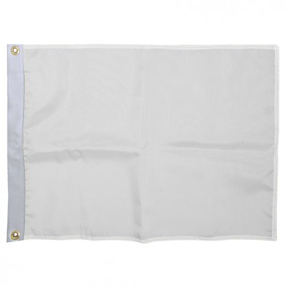 327110-WHITE Nylon Solid Color Golf Flag with Heading and Grommets-White-0