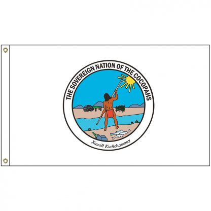 NAT-3x5-COCO 3' x 5' Sovereign Nation of the Cocopahs Flag With Heading and Grommets-0