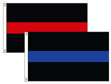 Thin Blue & Red Line Flags